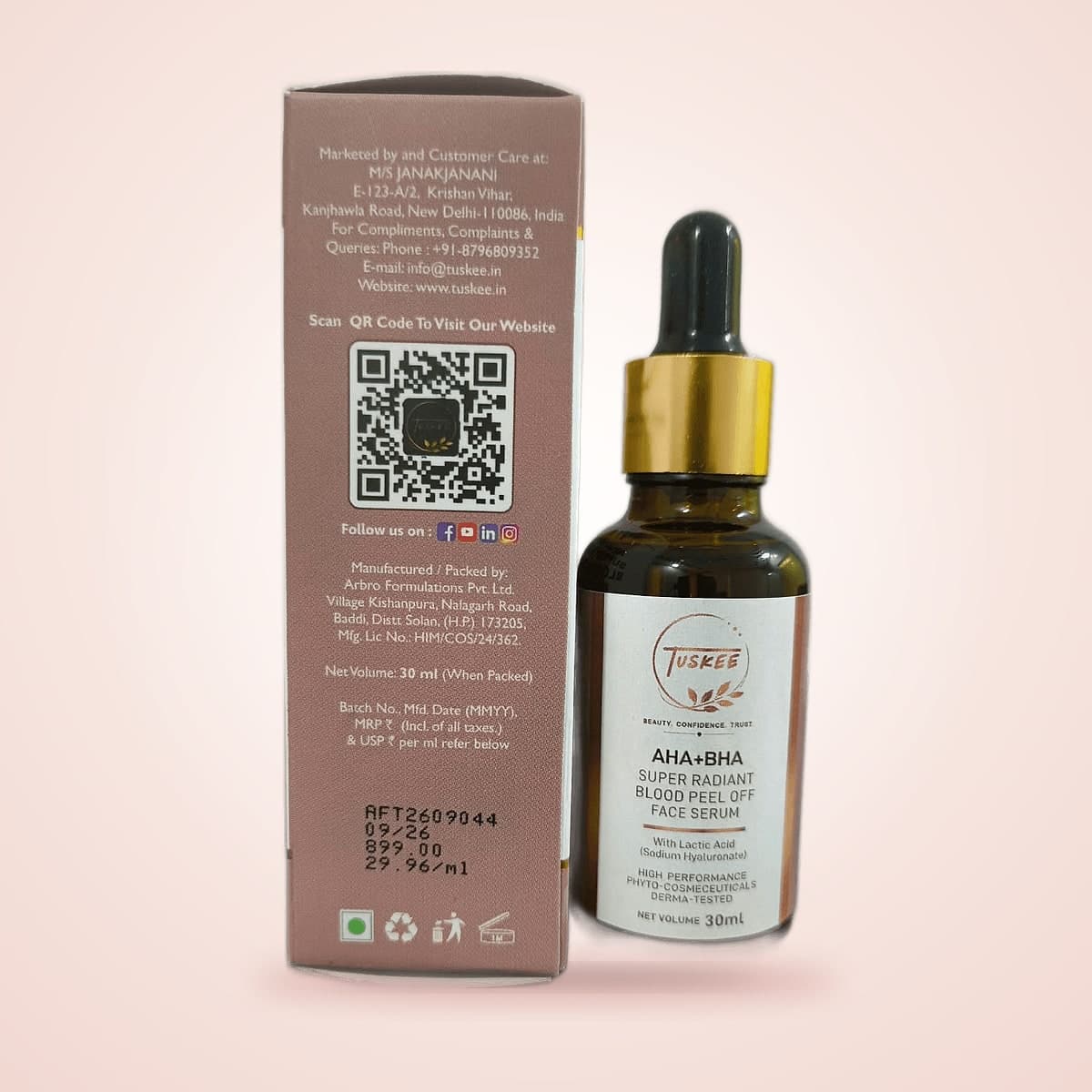 AHA+BHA Super Radiant Blood Peel Off Face Serum 2