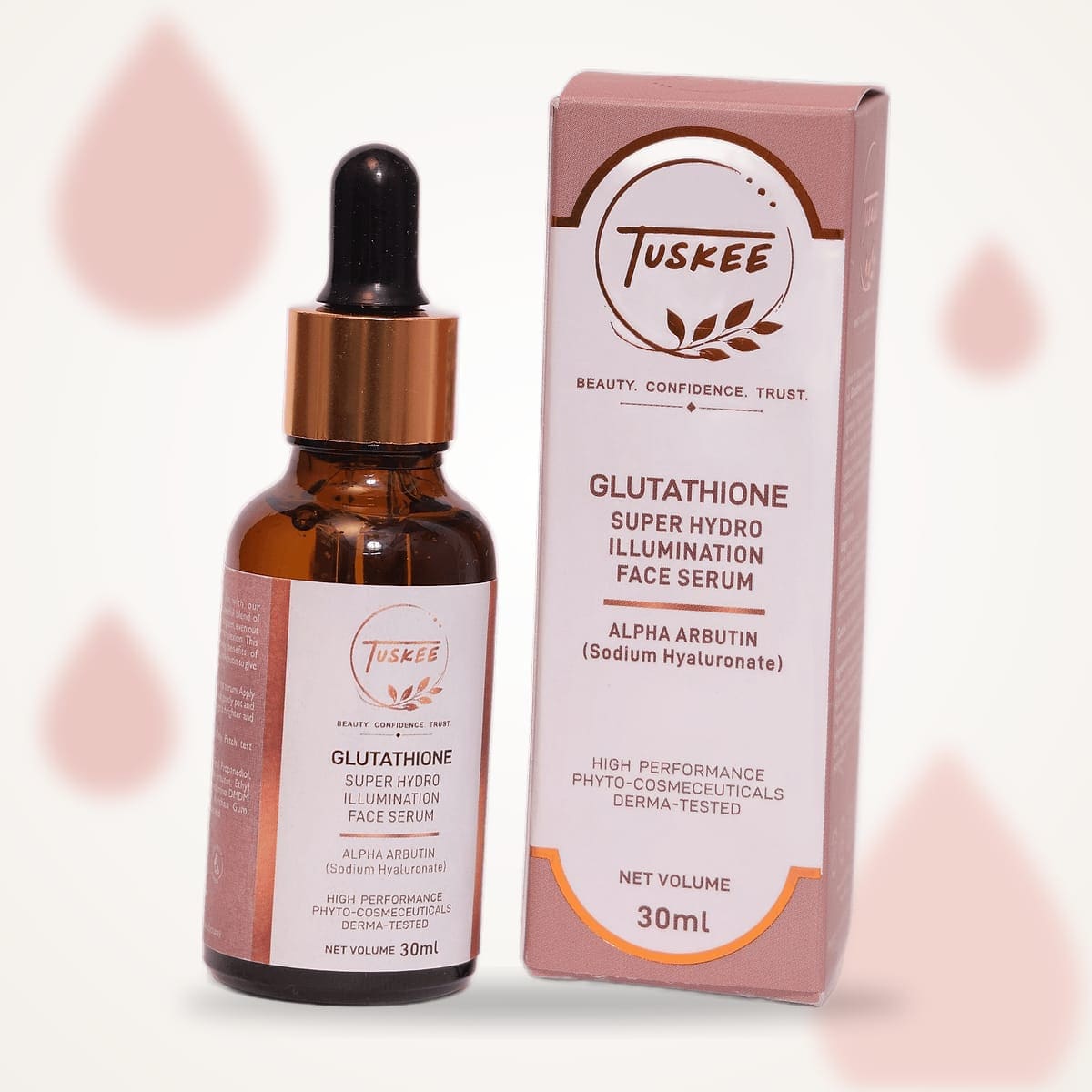 tuskee Glutathione face serum with box